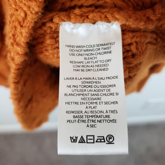 Free People Women's Montana Cable Knit Cardigan In Burnt Orange - Picture 9 of 9